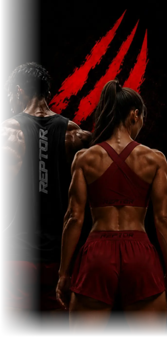 Two REPTOR athletes standing back to camera
